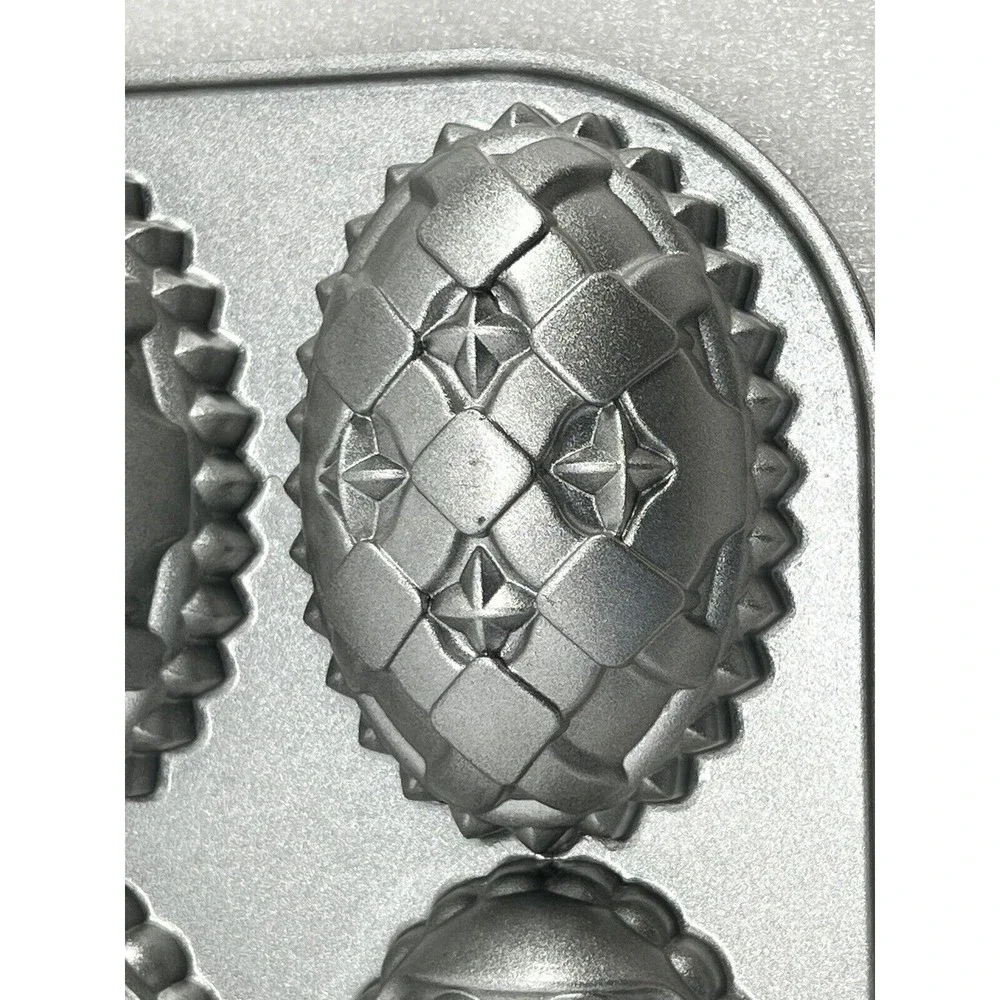 Nordic Ware Easter Egg Baking Mold 9 Muffin Mini Cake Cast Aluminum Pan USA